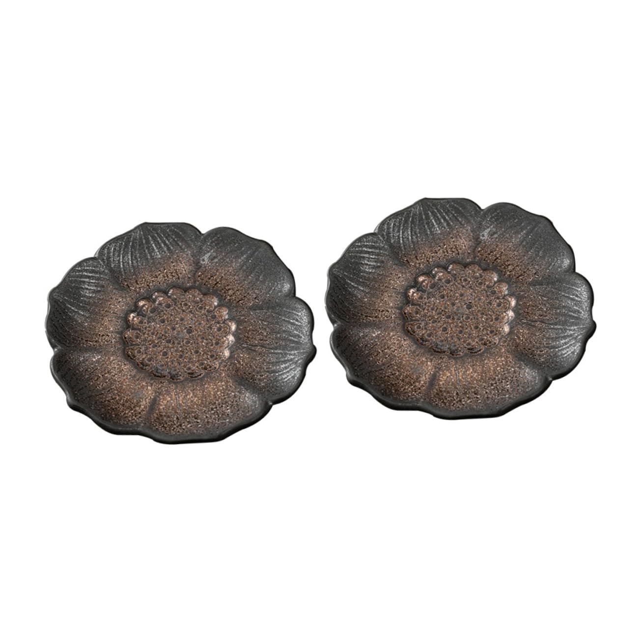 GRIRIW Vintage Tea Cup Mat Ceramic Coaster Heat Insulation Scalloped Edge Table Protection