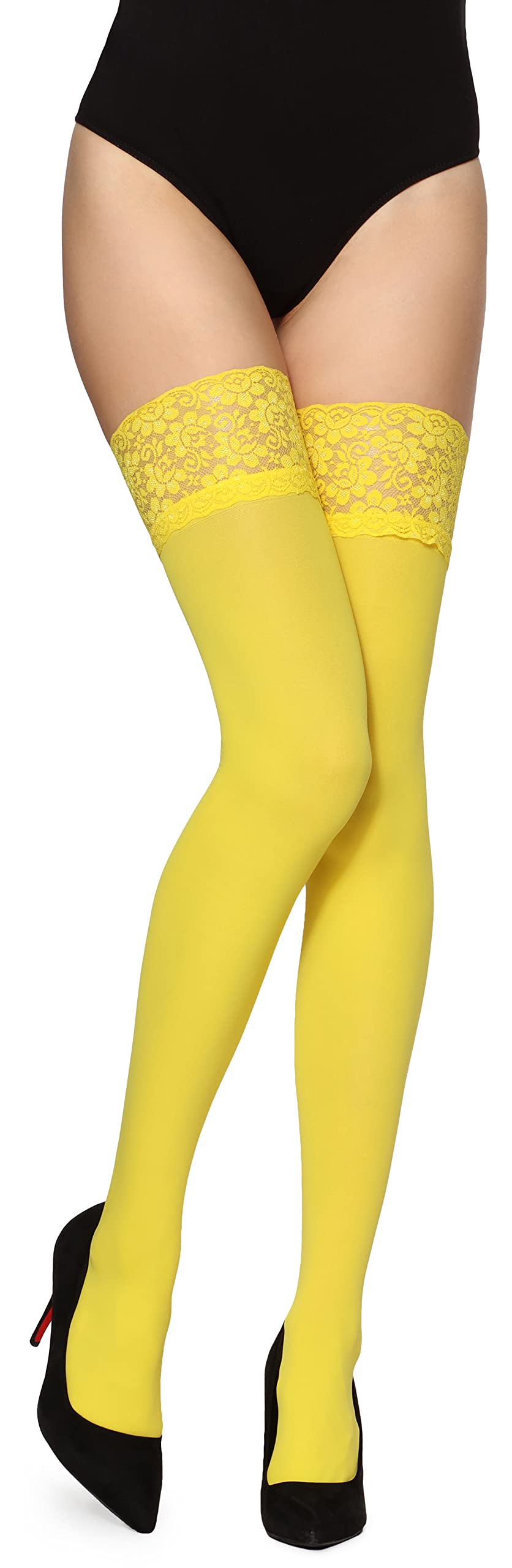 Merry Style Dames Overknee Kousen Met Kant Van Microvezel MS 791 40 DEN Rood 791 Xl Xxl 3110419453