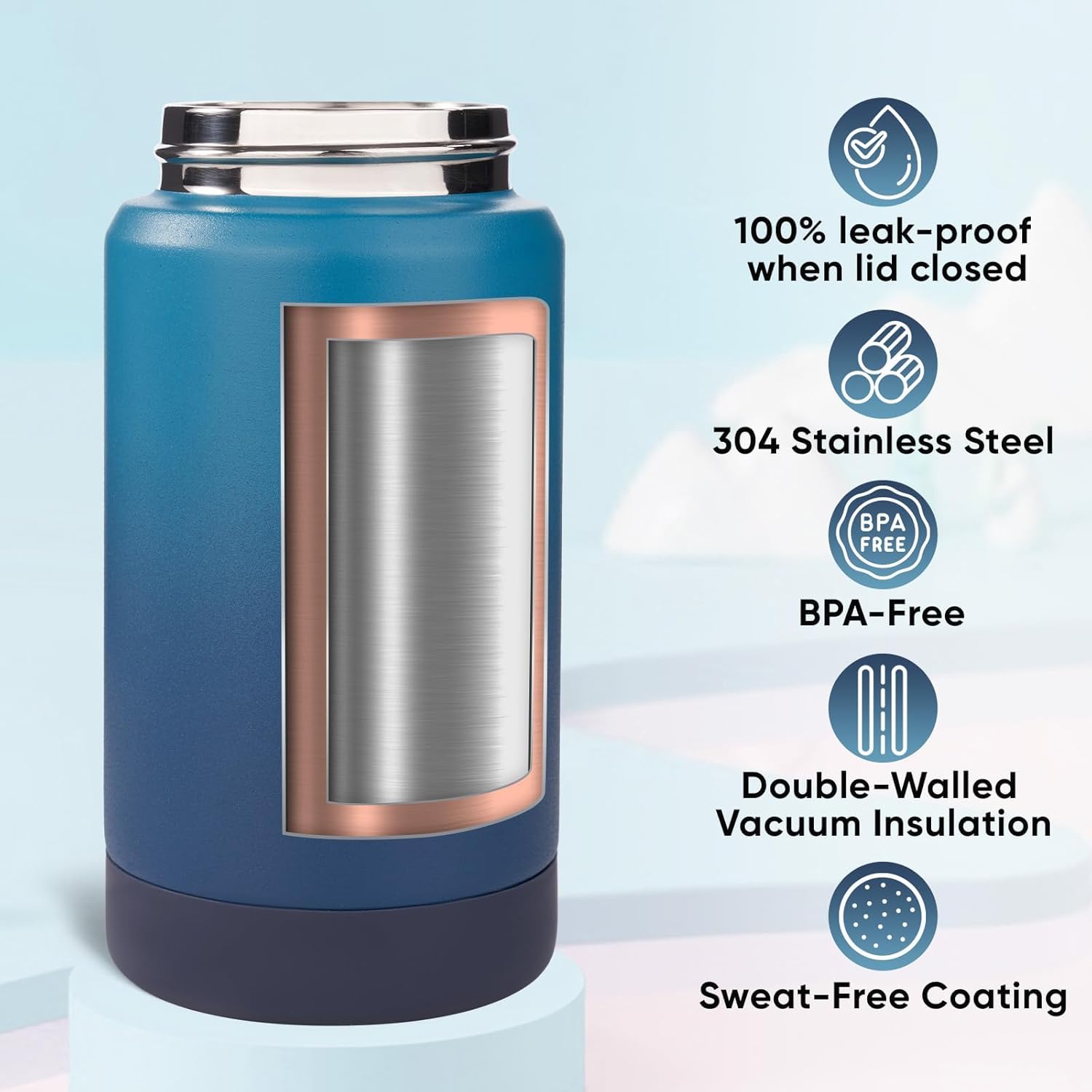 Fijinhom Kids Water Bottle, 360ml/12oz, Stainless Steel Insulated Water Bottle with Straw, Vacuum Leakproof - Image 4