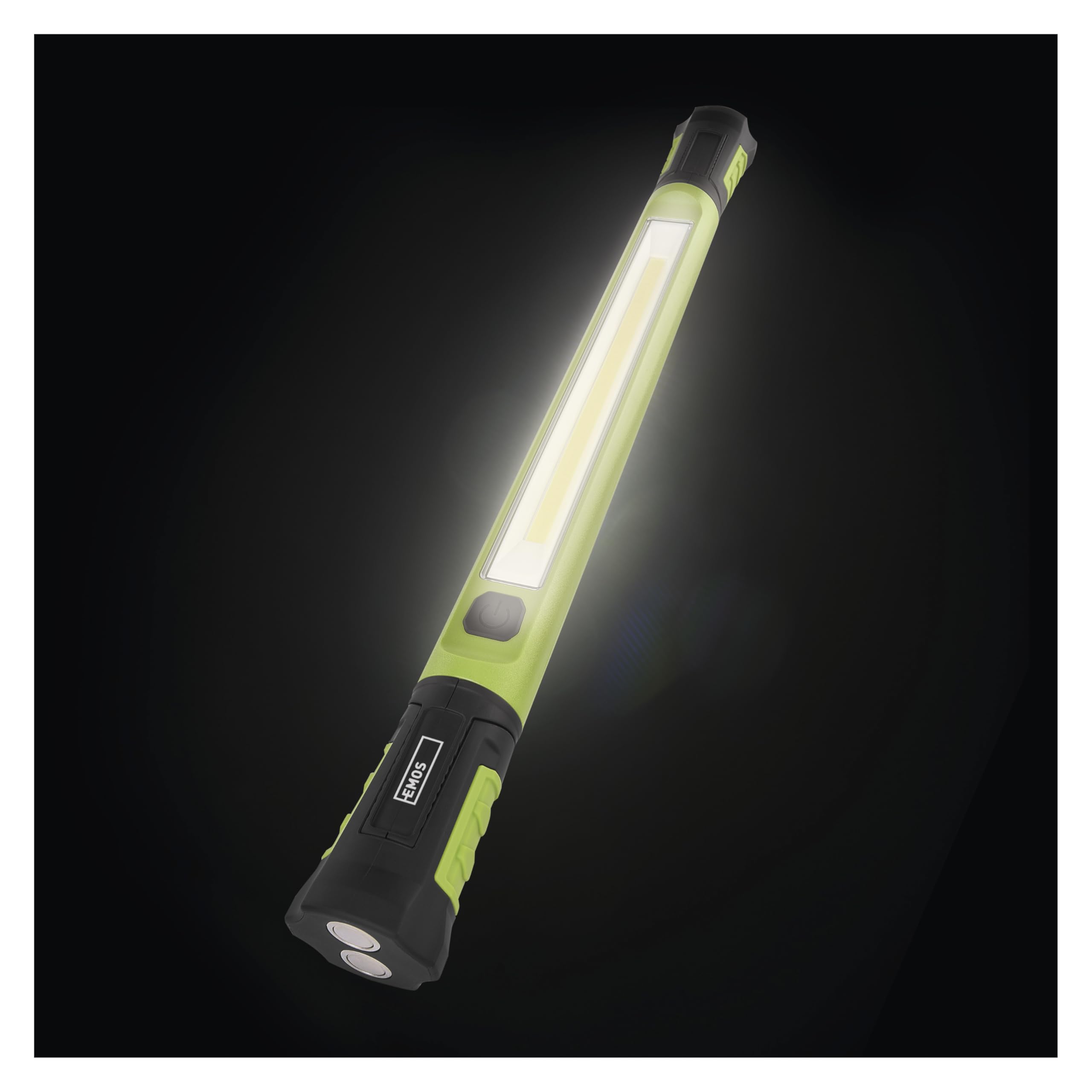 EMOS - Lampa robocza COB LED z możliwością ponownego ładowania - podstawa magnetyczna, hak, regulowana - odporna na uderzenia, wodoszczelna - maks. 1000 lm, 40 m, 6 h - 2 tryby świecenia - z kablem
