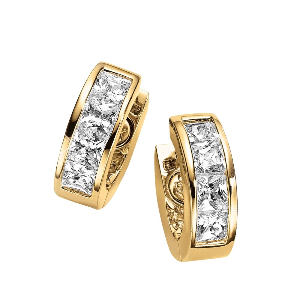 ENERGETIX-4YOUEnergetix Magnetic Hoop Earrings Gold with Swarovski Crystals 4you 833P 24 K Gold Plated Medical Nickel-Free Stainless Steel Allergy-Free Magnetix 1808P