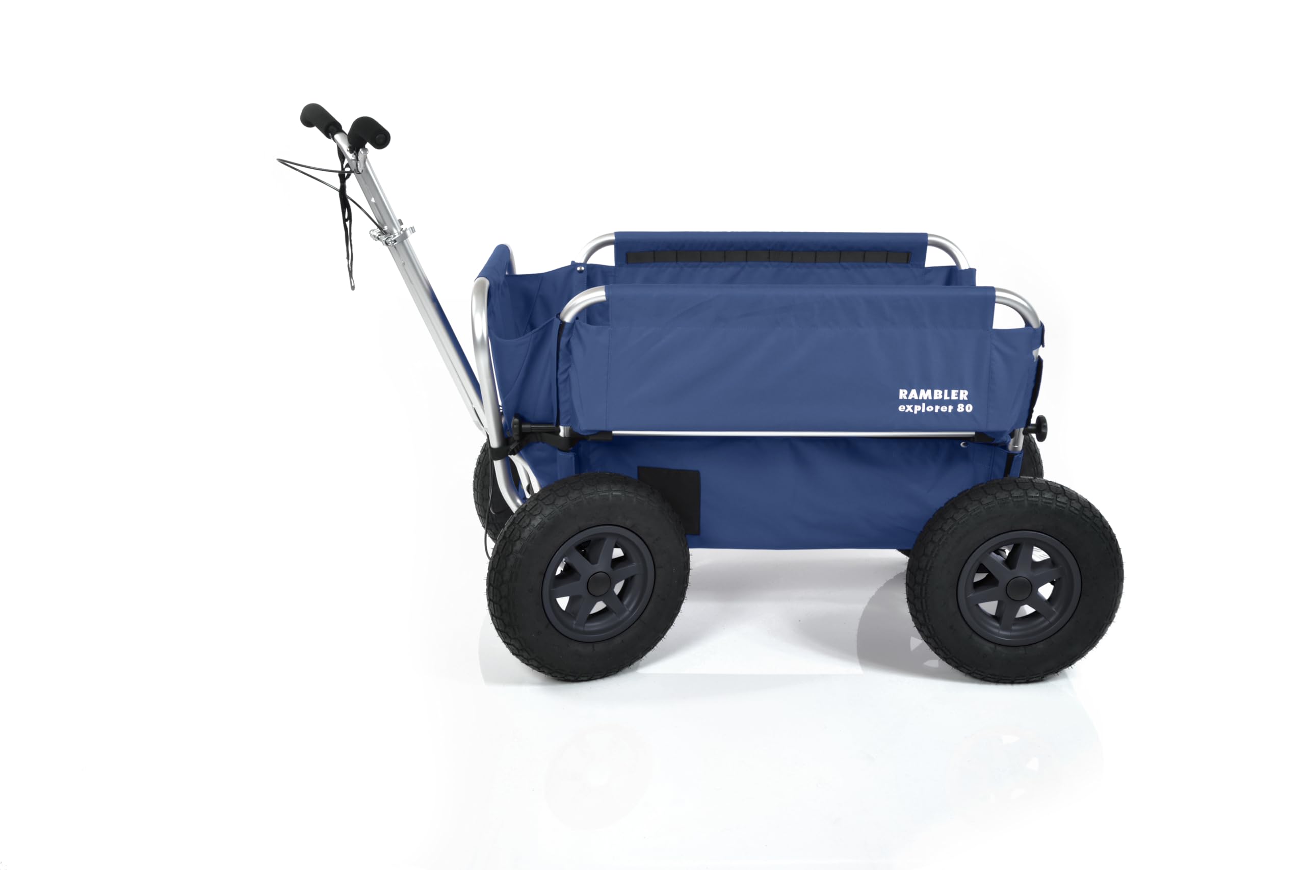 RAMBLER EXPLORER 80 Carrello per 6 Bambini (Blu) - Trasporta in modo elegante e sicuro fino a 6 bambini con il nostro carro innovativo e versatile, progettato per ogni avventura