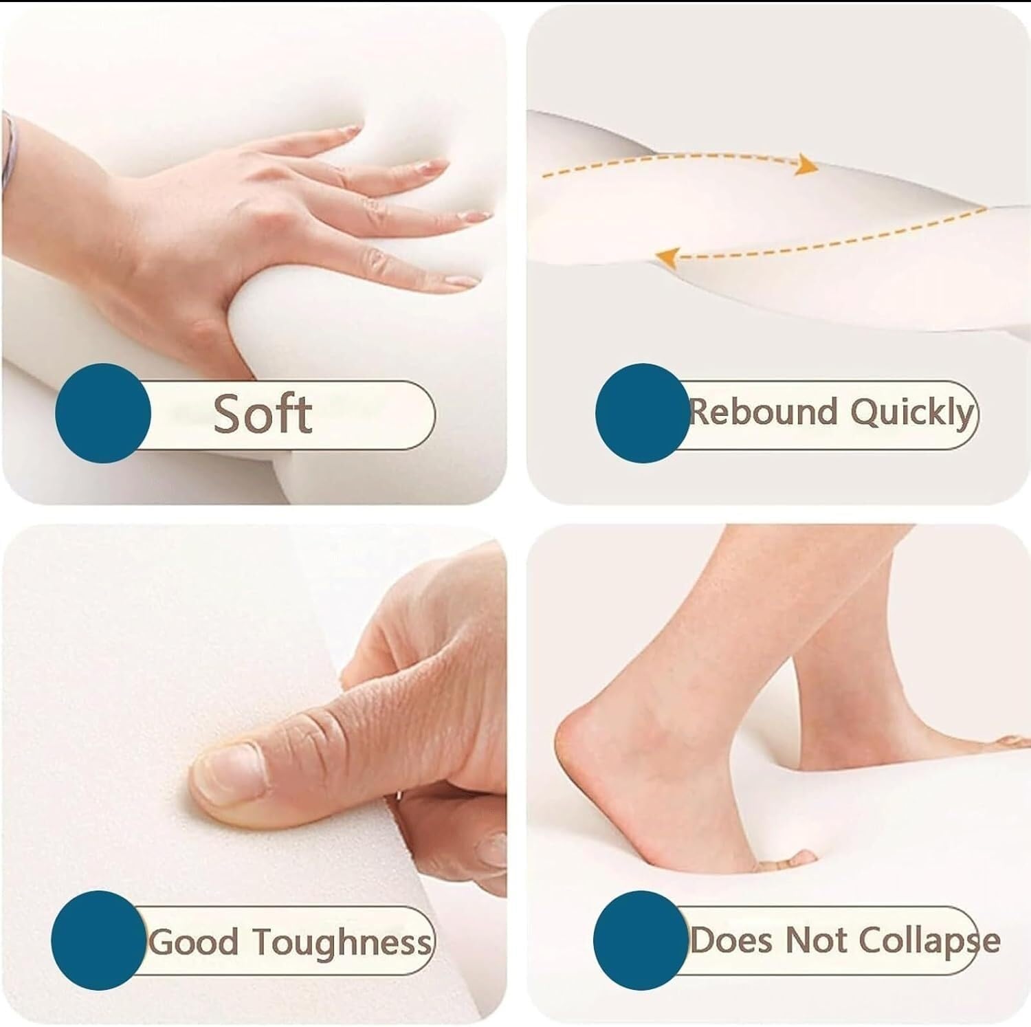 Bench Cushion for Outdoor/Indoor Furniture 48/40/60/54/36 x 16/18/12/14 inch Rectangular Non-Slip Bench Cushion Pad with Zipper for Deck Chair Patio Porch Swings Bay Window(@2,39x15x2in)