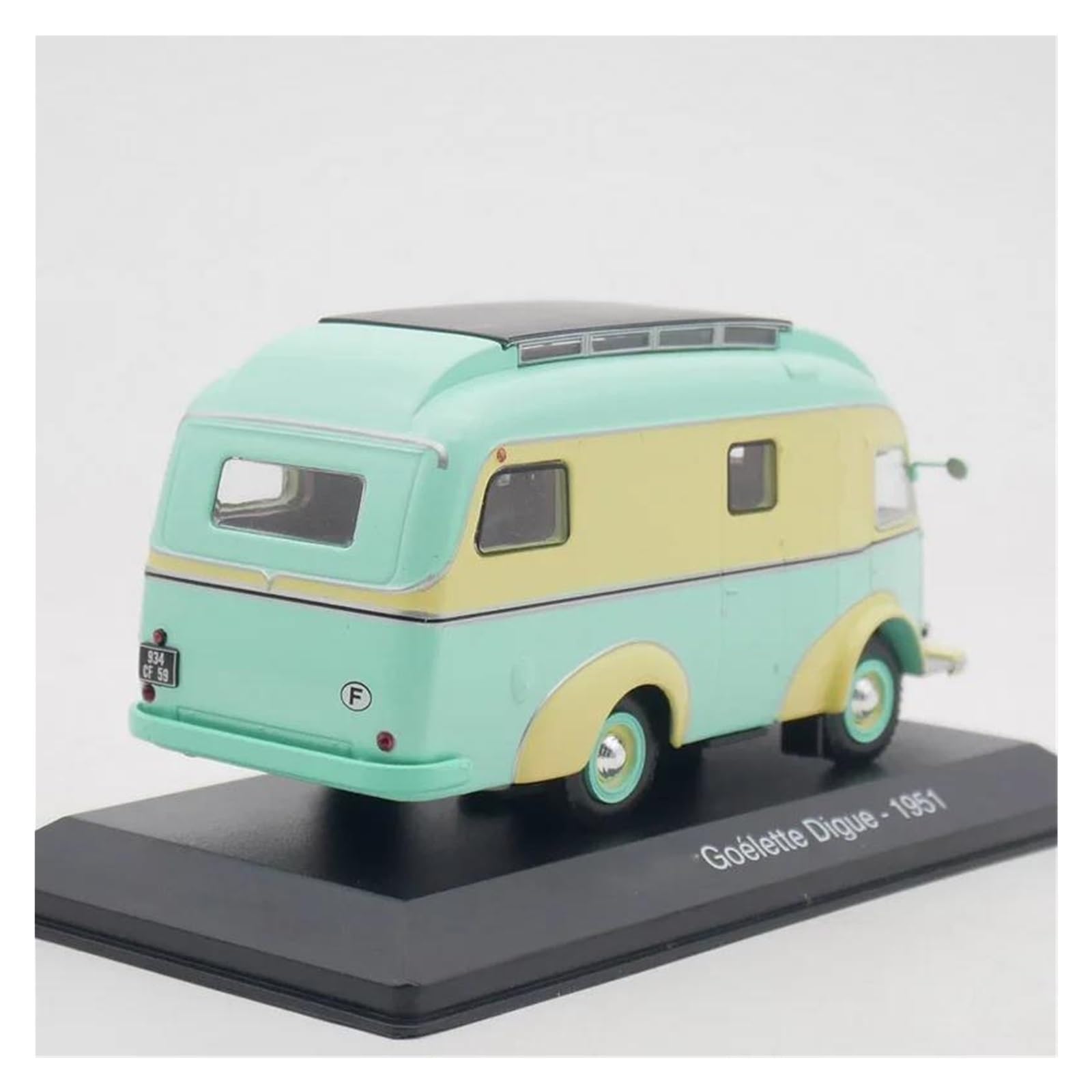 1 43 para Goelette Digue 1951 RV Camper Vehículo Auto Modelo De Aleación Colección Estática Juguetes Recuerdo Miniatura de colección