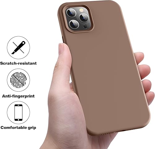 Miniatura 3 de OTOFLY Compatible con iPhone 12 Pro Max de 6.7 pulgadas (2020), serie sedosa y suave al tacto, funda protectora de goma de silicona líquida suave de