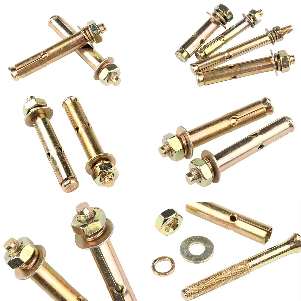 pernos de anclaje, Perno de acero inoxidable, perno anclaje con manguito expansión, pernos for hormigón(M10*150/10 Pieces)