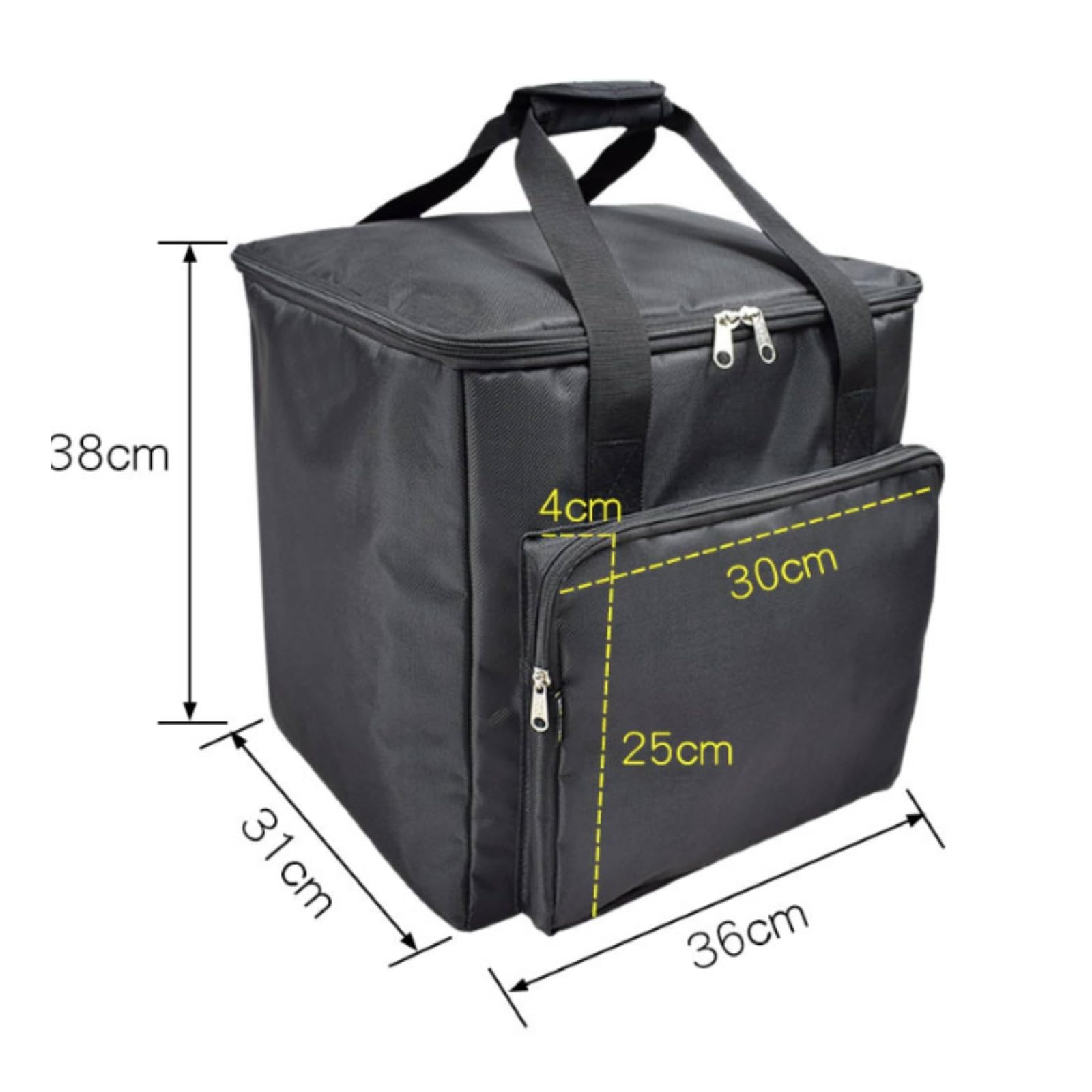 Bolsa con Asas Personalizable Bolsa Acolchada Negra Portable para Contables