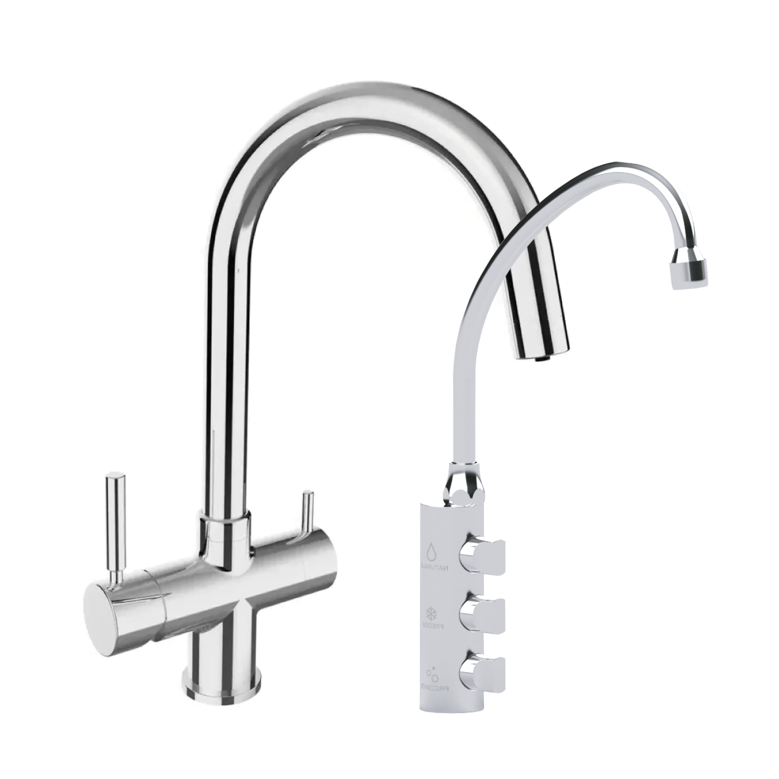 Frigogasatore acqua Shurity Idaho Box con Filtrazione per Cassettone Cucina - 3 vie, Liscia, Gassata e Fredda