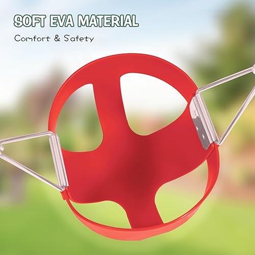 Miniatura 55 de RedSwing Asiento de columpio con respaldo alto para niños pequeños con cadenas recubiertas, asiento de columpio resistente para niños, para Columpio