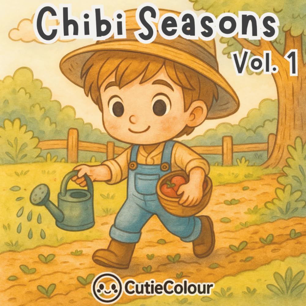 Chibi Seasons Volume 1: 25 Adorable Images to Colour For Adults and Teens Featuring Chibi Life Through the Seasons