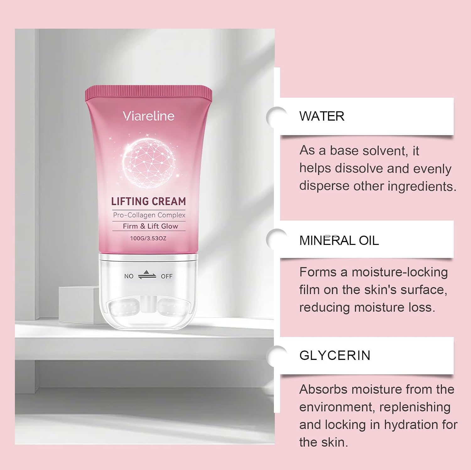 Lifting Cream with Pro-Collagen Complex, Neck Firming Moisturizer, Reduces Fine Lines, Firms & Lifts, 3.53 oz