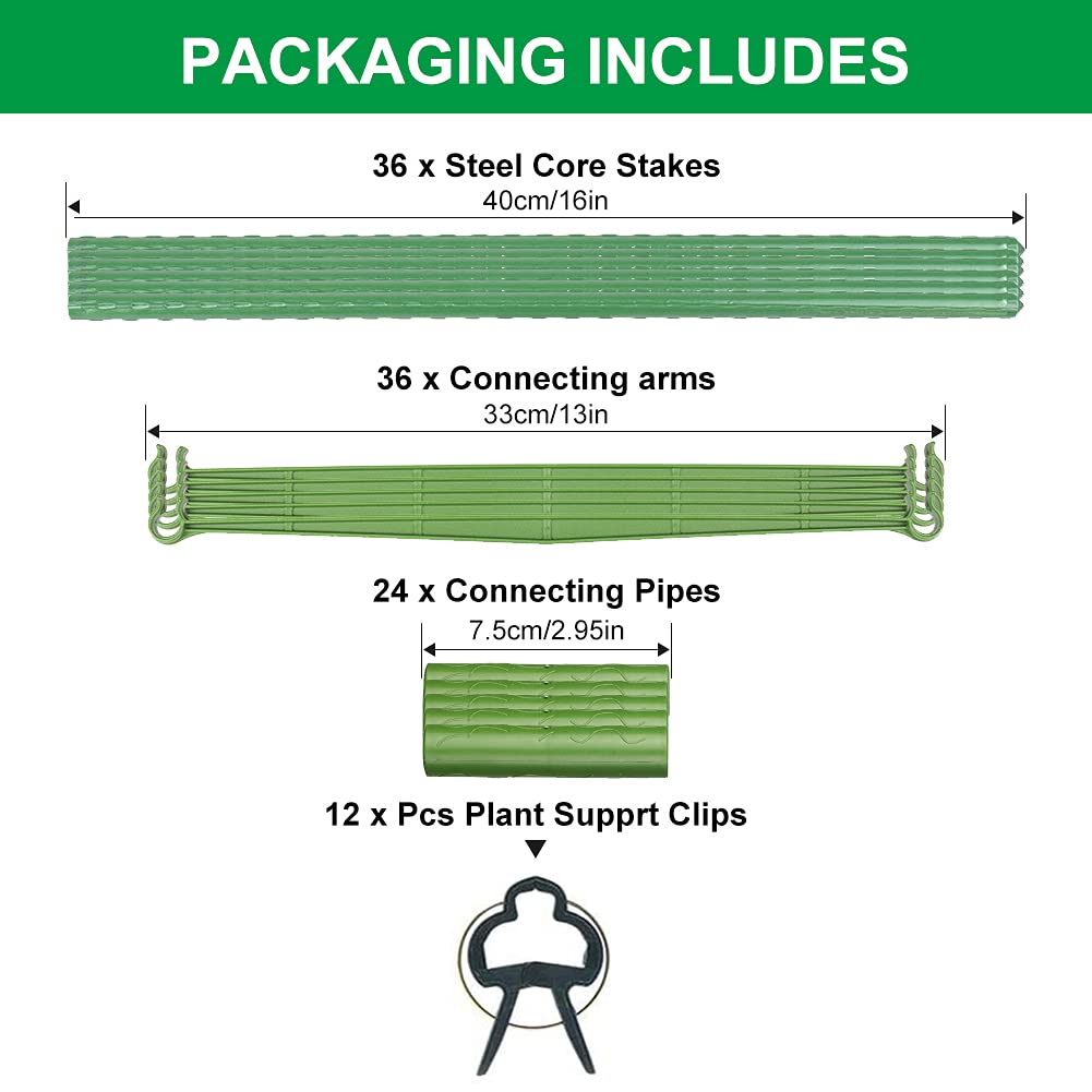 Confezione da 4 gabbie per pomodori, supporto regolabile per piante verdi per giardino, supporto per pomodori assemblato, deformabile da 121,9 cm, traliccio per pomodori per ortaggi, fiori e frutta