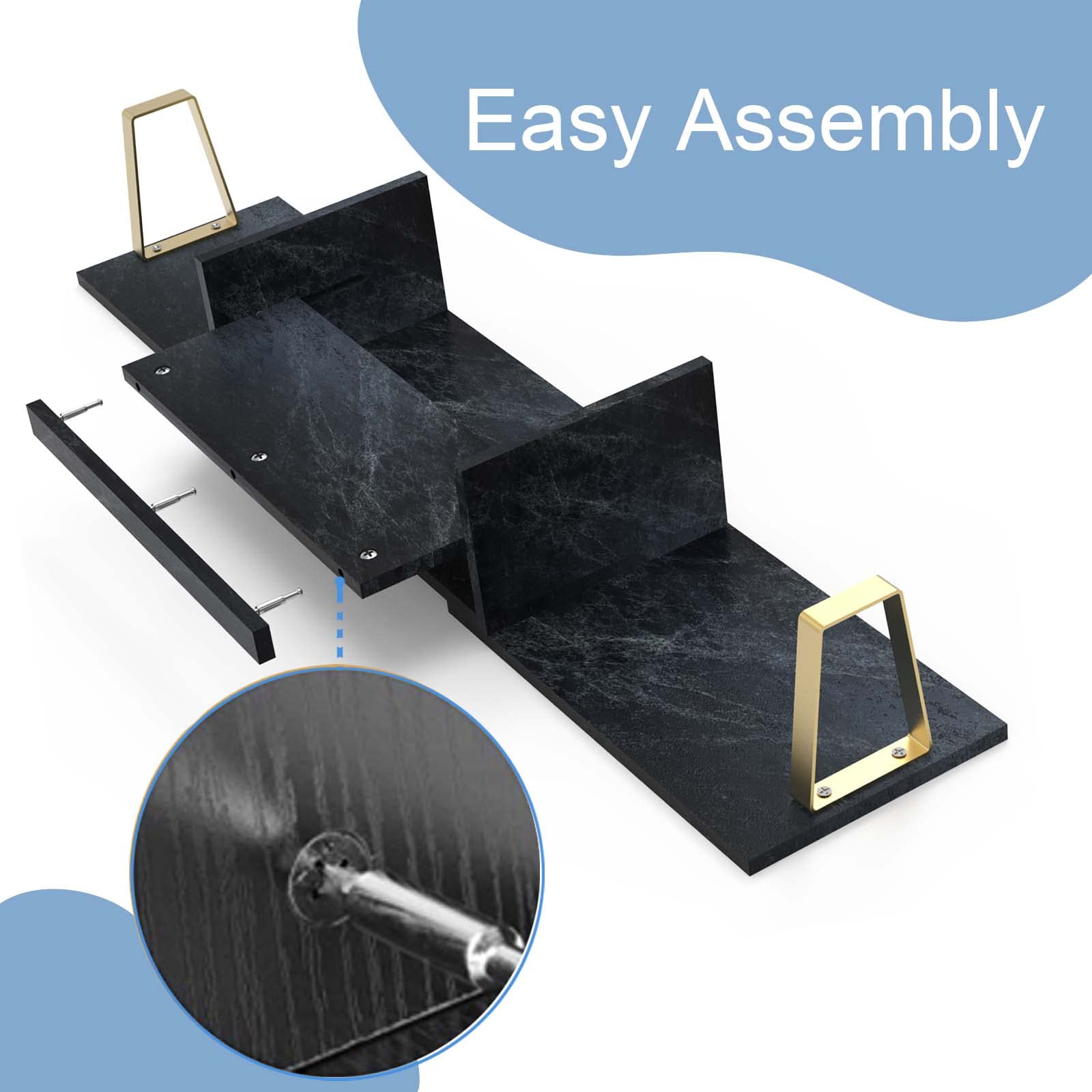 Supporto Per Doppio Monitor Con Cassetto – Regolabile In Lunghezza E Angolo, Organizer Da Scrivania In Legno