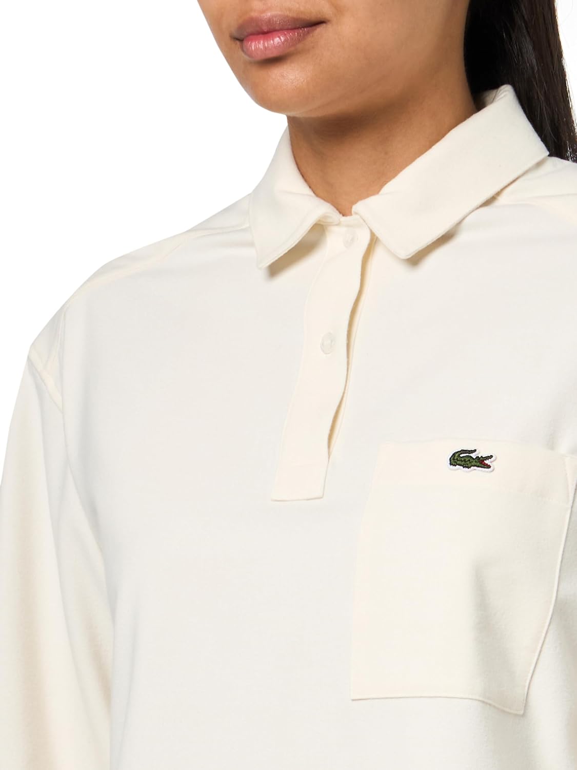 Lacoste Women's Oversize Ls Polo Woven Shirt