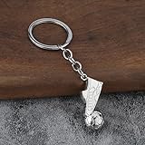 Key Chain for Men Women Football Shoe Style Keychain Key Ring Bag Backpack Pendant Accessories Phone Lanyard Gifts (Silver)