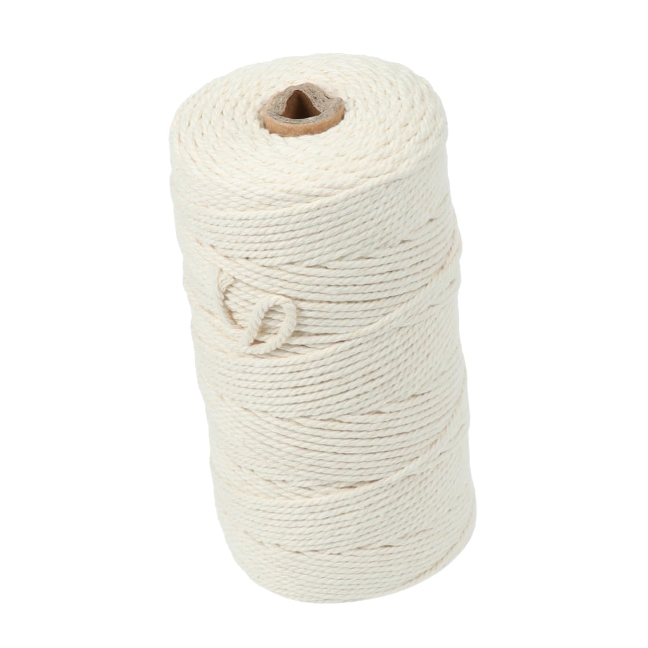 Operitacx 200m Natural Cotton Twine Rope Strong String for Arts Crafts Packing Quilting and Dressmaking Twine Cord for DIY Projects