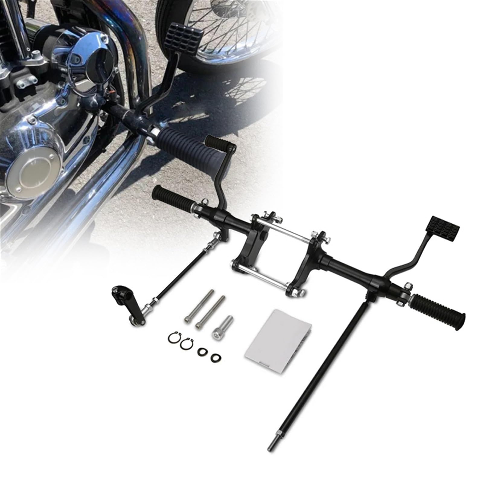 Commandes avancées noires pour voyager confortablement en Harley Sportster 1200