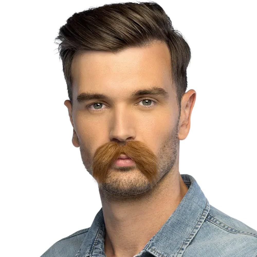 Boland - MOUSTACHE BRUN POSTICHE AUTOCOLLANT HOMME