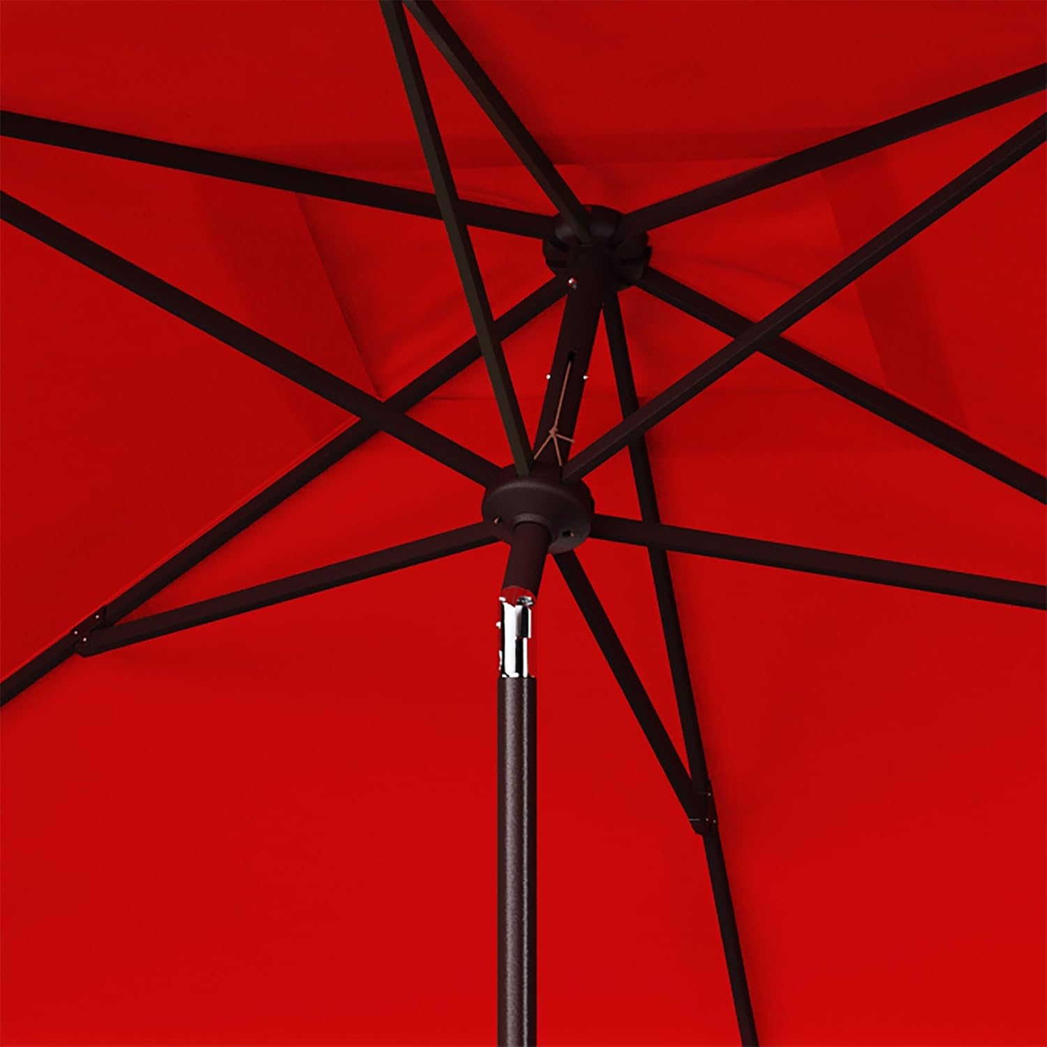Safavieh PAT8300A Outdoor Zimmerman Navy and White 6'6" x 10' Rectangle Market UV Protected Umbrella