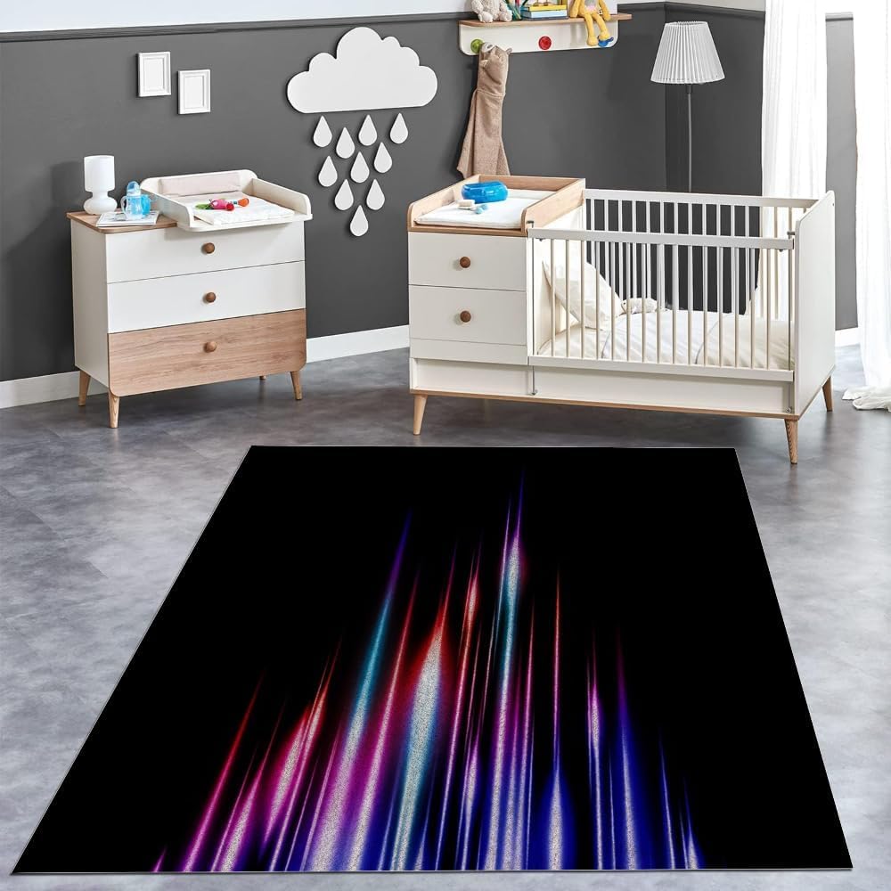 Tappeto Con Illusione Ottica 3D Per Soggiorno, Strisce Di Trama Astratta Tappeto Con Motivo Stampato,Tappetino Per Decorazioni Per La Casa,Tappetino Antiscivolo,Zerbino Lavabile 80 X 160-75826617952