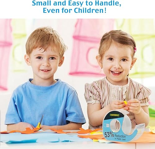 Miniatura 3 de Cinta transparente a granel, paquete de 24 rollos de cinta transparente, cinta ligera de oficina con dispensadores, fácil de reemplazar para