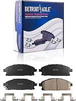 Vista 125 de Detroit Axle - Pastillas de freno delanteras para Nissan Pathfinder Frontier D21 720 Pickup Subaru SVX Pastillas de freno de cerámica con reemplazo