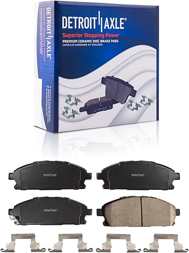 Detroit Axle - Pastillas de freno delanteras para Nissan Pathfinder Quest Infiniti Q45 QX4 Acura MDX X-Trail - Juego de 2 piezas