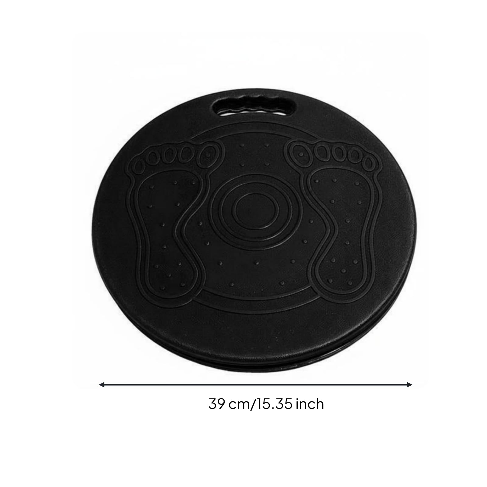 Qianly Disco de Transferencia Giratorio Portátil Tabla Giratoria de Traslado Mango Integrado Disco Giratorio para Individuos Mayores, Cuidado en Cama, Negro, 39 39cm