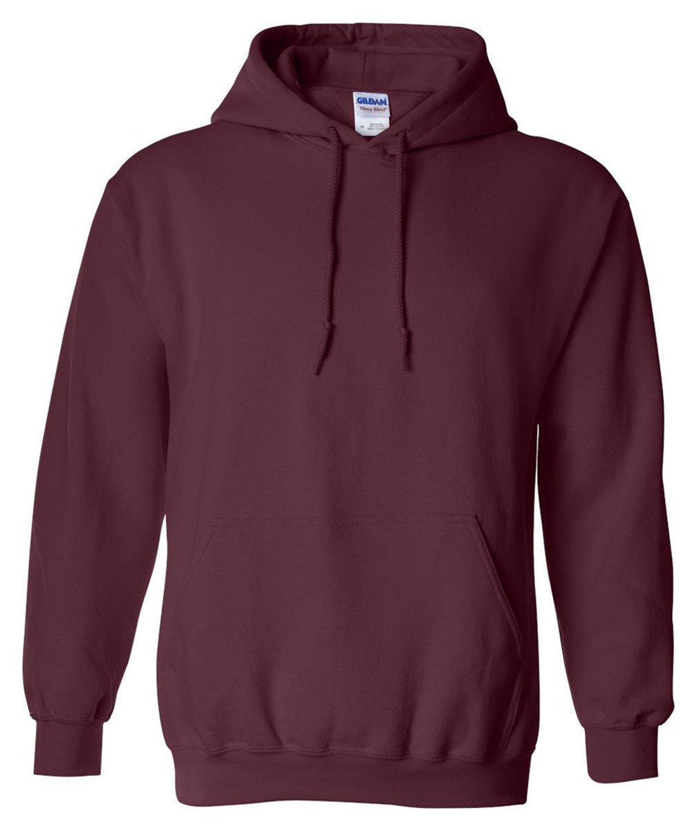 Gildan Heavy Blend Hooded Sweatshirt, Air Jet Spun Yarn, Maroon, Size S