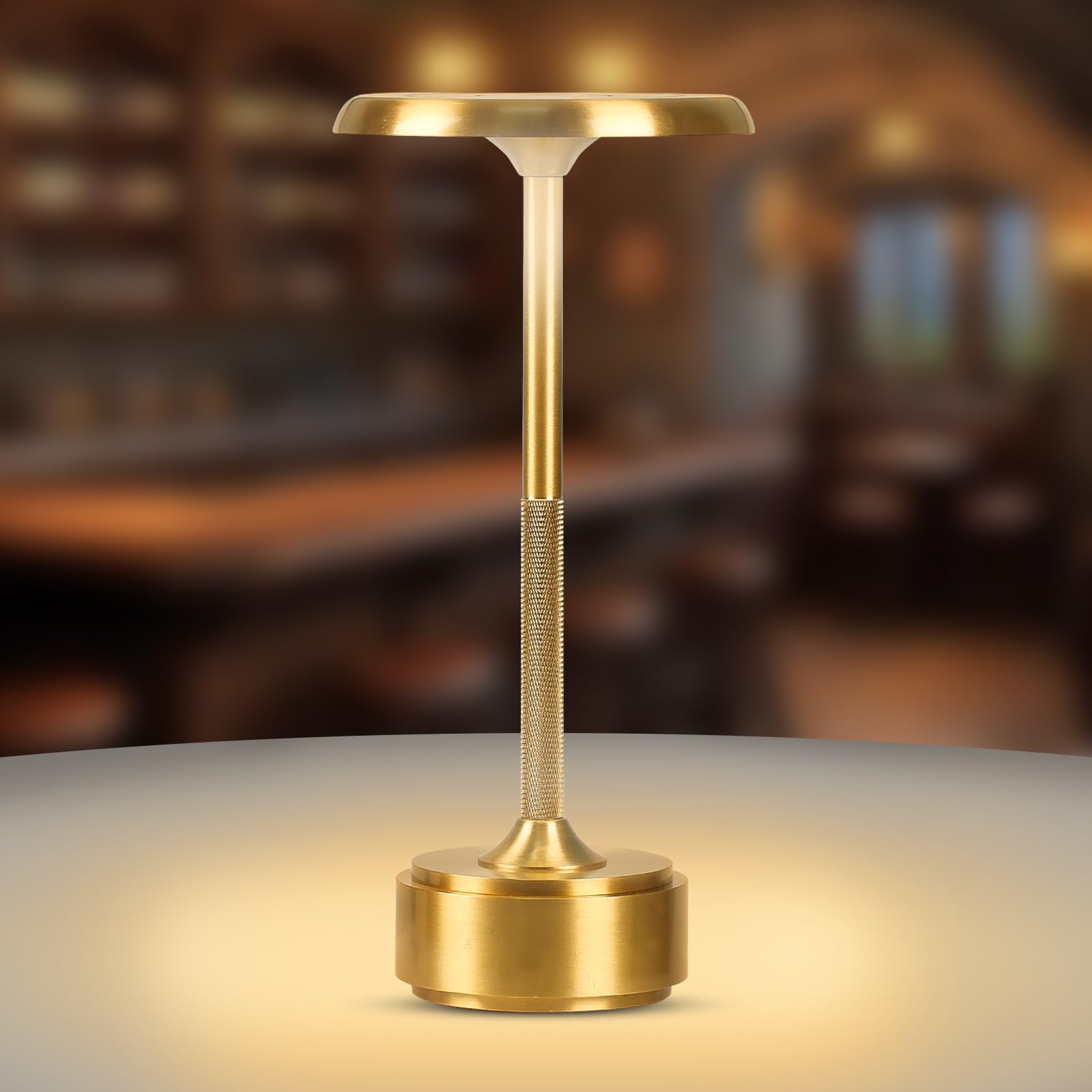 HAPYGI 5200mAh Rechargeable Cordless LED Table Lamps Touch Sensor Light, 3-Levels Portable Dimming Wireless Battery Operated Lamp,Night Light/