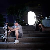 Vista 6 de GODOX ML-CS1625 Softbox Kit de cúpula de difusión con 3 adaptadores, difusor plegable para GodoxV1 Serie V1 ML30 ML60BI AD200PRO AD300PRO 400PRO V