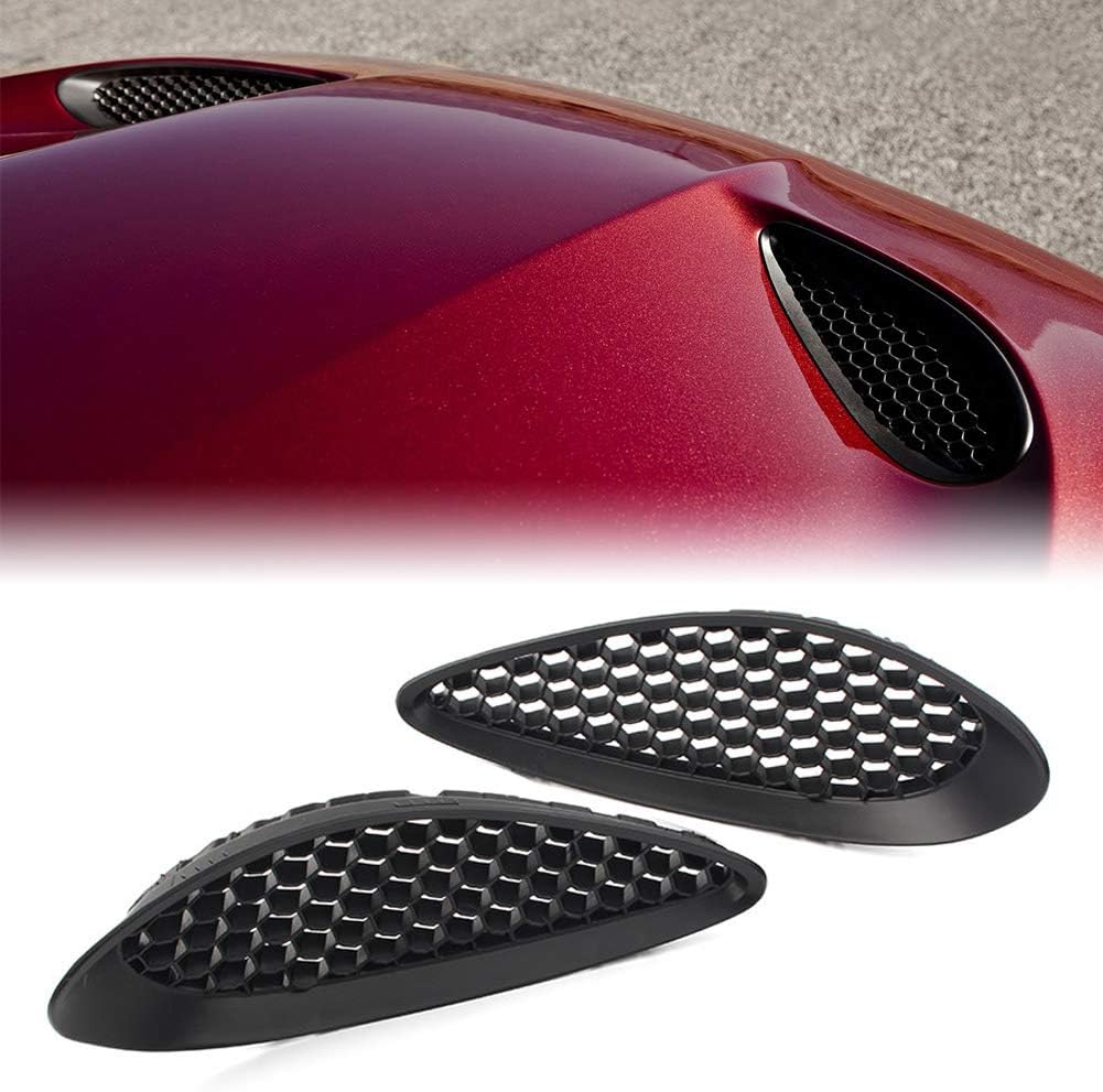 LIRU Car Auto Hood Vent Trim Bezel for Jeep for Grand Cherokee WITH 6.4L 2012 2013 2014 2015 2016 2017 2018 2019,Left & Right