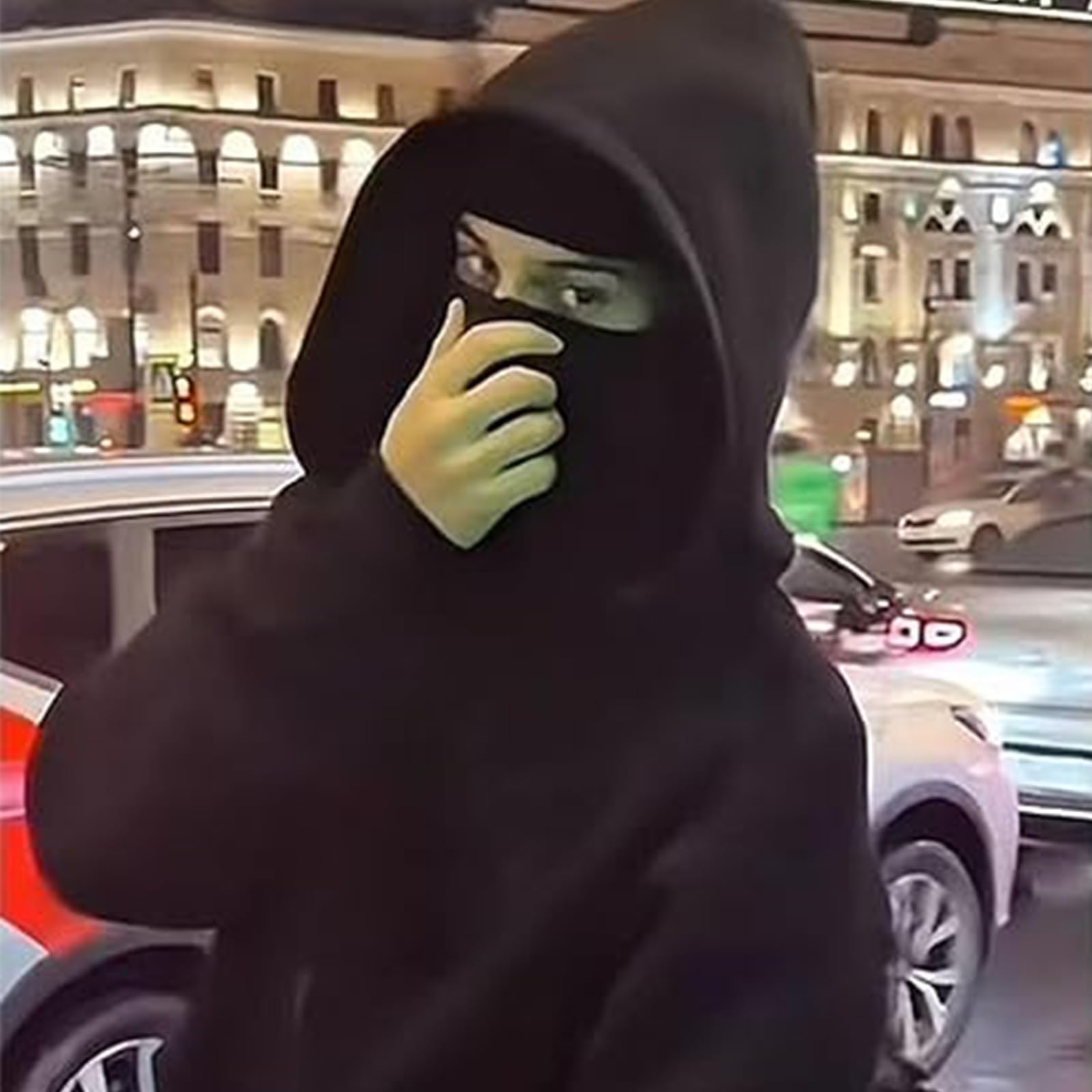 Kominiarka z kapturem na zamek, zimowa wiatroodporna męska bluza z kapturem Kominiarka z podwójnym kapturem, polarem i zamkiem błyskawicznym z maską(Black White,M)