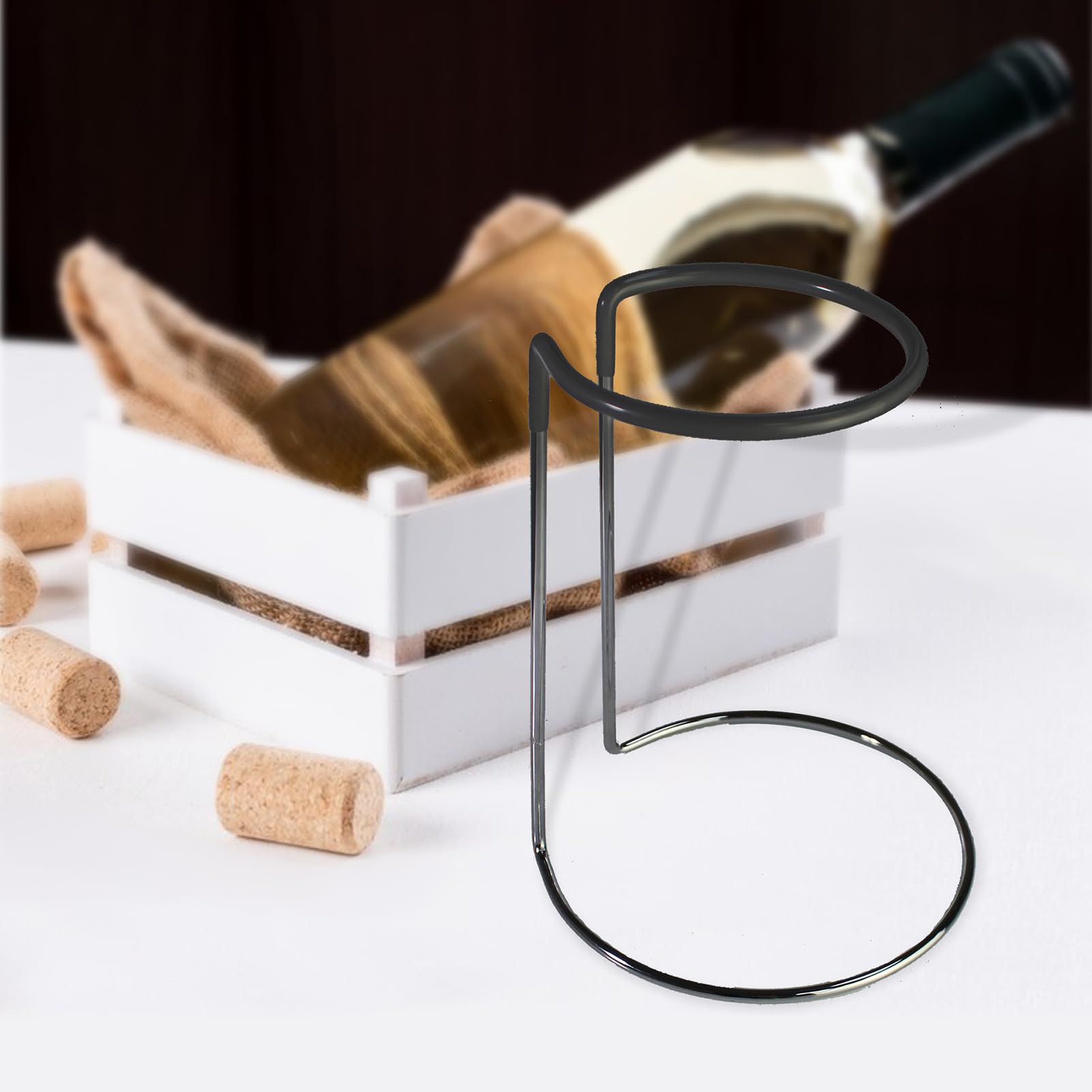 Soporte para decantador de Vino de Metal con protección de Goma