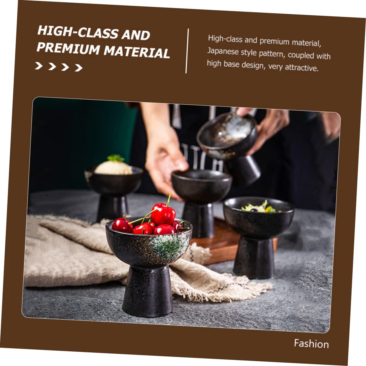 MUSISALY Ceramic Ice Cream Bowl Footed Dessert Bowls Pudding Serving Container Mousse Bowls Pastry Display Stand Cake Stand Dessert Stand Creme Brulee Bowl Small Cups for Dessert Ceramics