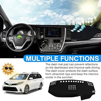 usトヨタ シエナ　ダッシュマット 11-14y シエナ ダッシュマット ブラック ベロア センター