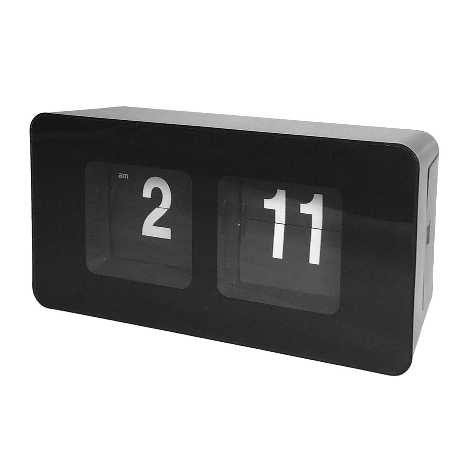 Geardeangloow Retro Auto Flip Clock Simple Desk Down Page Clocks Home Decoration Black