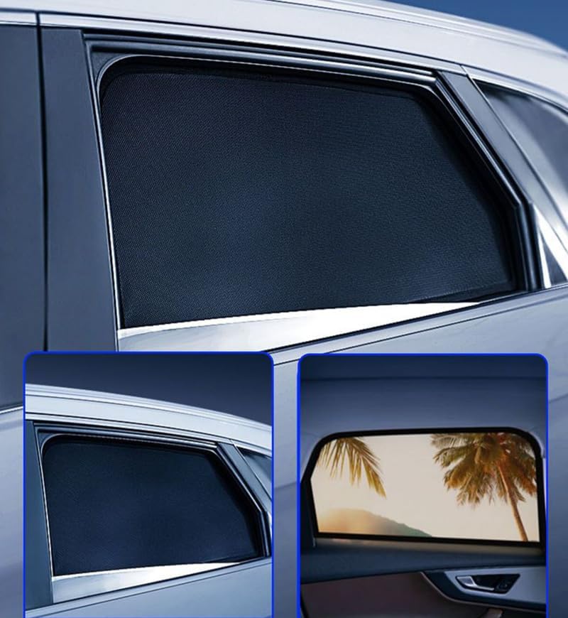 Car Side Window Sunshades for Tesla Model 3 2017-2023,Magnetic Mesh Car Privacy Curtains Block UVR Keeps Cooler Interior Accessories