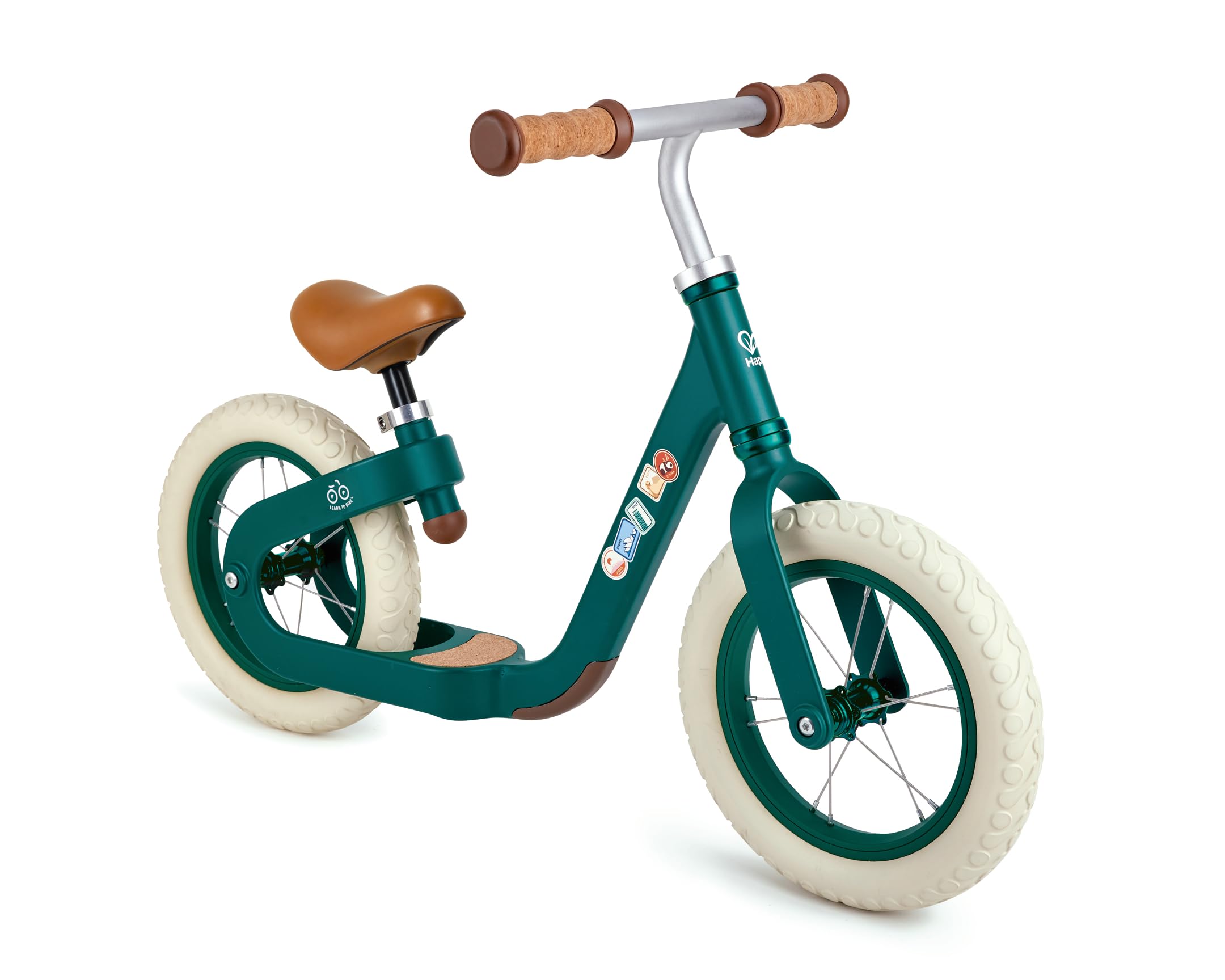 Hape Outdoor Draisienne Verte - Enfant 3 ans et Plus - Pour l'Équilibre, la Coordination et la Motricité - Cadre Léger en Aluminium, Siège Ergonomique & Réglable - Direction à 60° Initiation Vélo