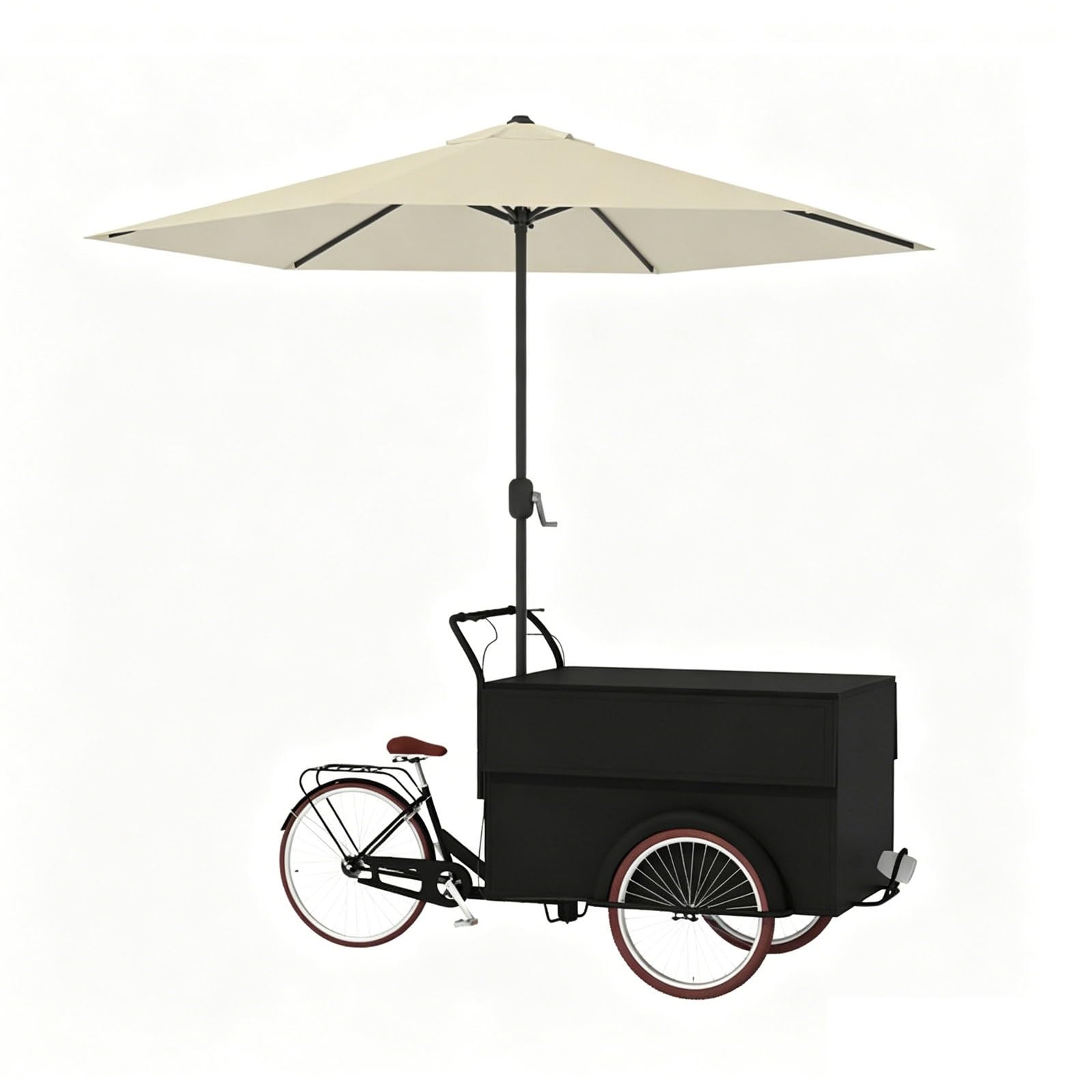 Mobile vending tricycle, Tricycle Multicolor Multiple Sizes Parasol Box Market, Festival(C,With Umbrella)