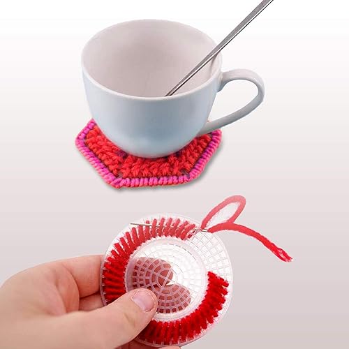 Miniatura 6 de 10 hojas de lona de plástico de malla de 21 x 13.1 pulgadas, 5 agujeros grandes, lienzo de plástico para bordado, manualidades de hilo acrílico,