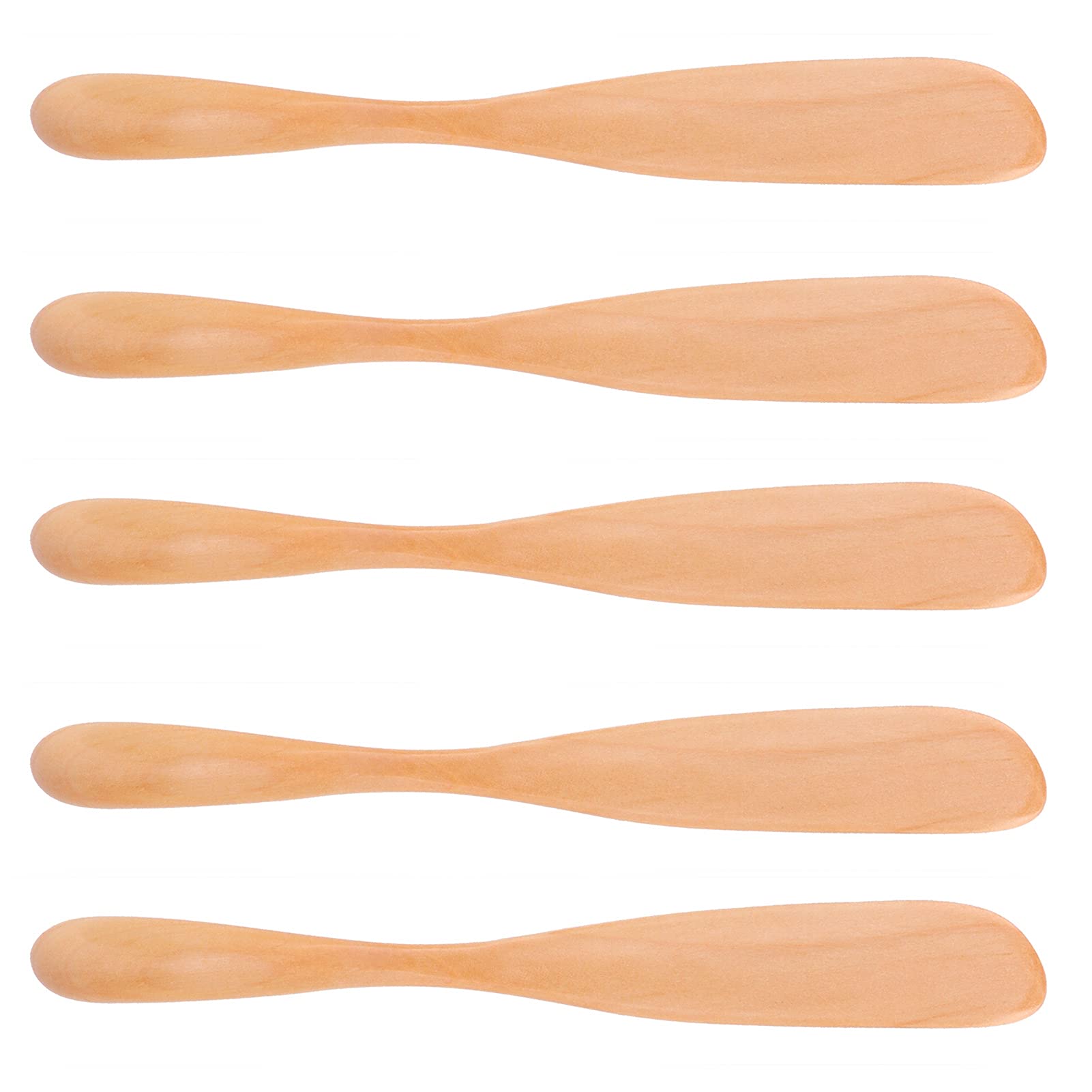 5Pcs Wooden Butter Knife Spreader Tableware for Kitchen Japanese