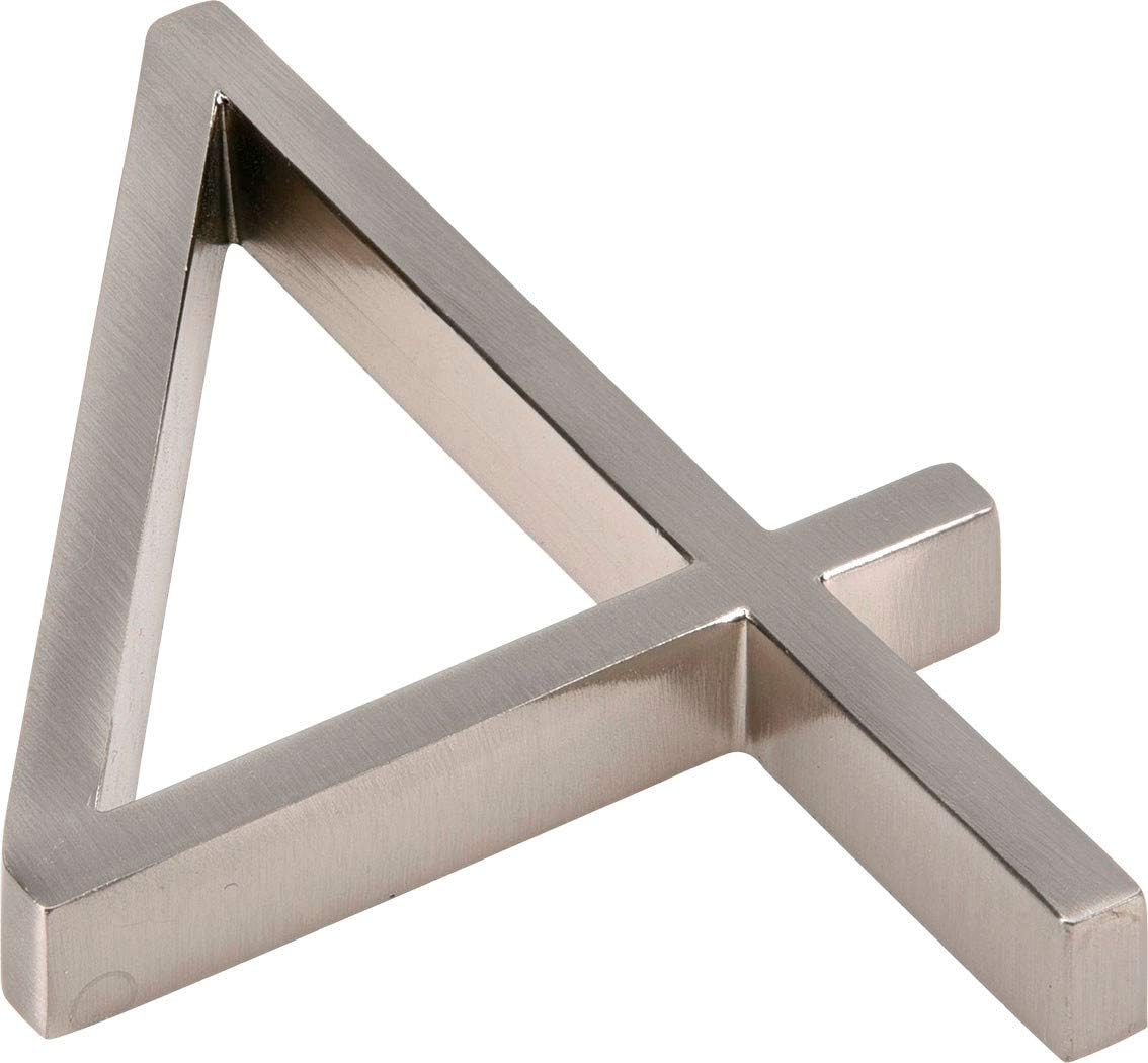 Distinctions 844704 House Number 4, Brushed Nickel Zinc Floating Address Number, Modern Outdoor Address Sign for Front Door, Mailbox, Wall, or Plaque, 5 Inches