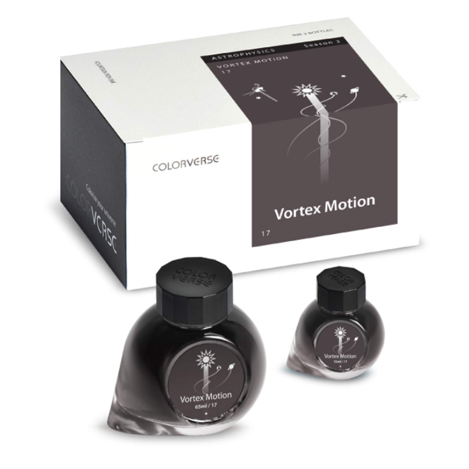 Colorverse Ink - Astrophysics - Vortex Motion (65ml &amp; 15ml) Fountain Pen Ink