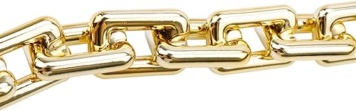 Miniatura 4 de Pastlla Correa gruesa de acrílico para bolso, asa de cadena, bolsa de repuesto para bolso, bolso de hombro (dorado, 47 pulgadas), Dorado