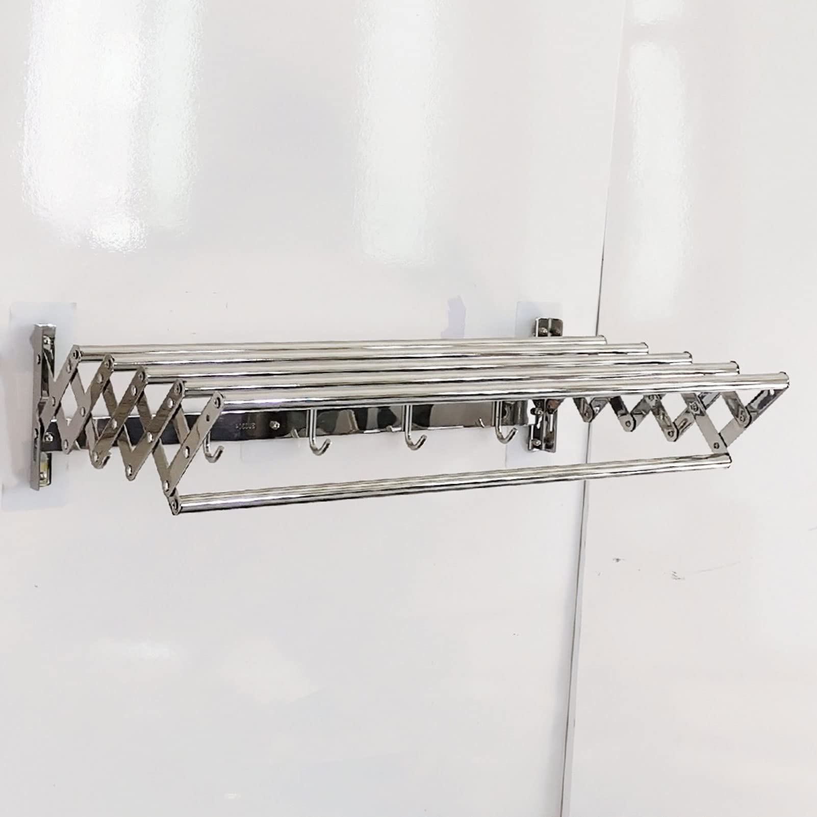 CWLPSL Porte-manteau buanderie séchoir à linge mural cintre mural porte-manteaux mural pliable organisateur de rangement pour la maison économiseur d'espace porte-serviettes (taille : 80 cm