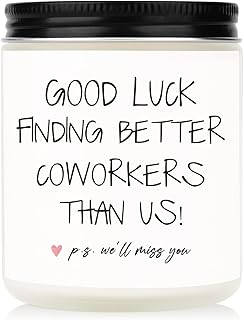 BAUBLEDAZZ Coworker Leaving Gifts for Women, Farewell Gifts for Coworkers- Handmade Lavender Soy Wax Candle(7oz)- Funny Coworker Leaving Gift, Going Away Gift for Coworker, Goodbye Gifts for Coworkers