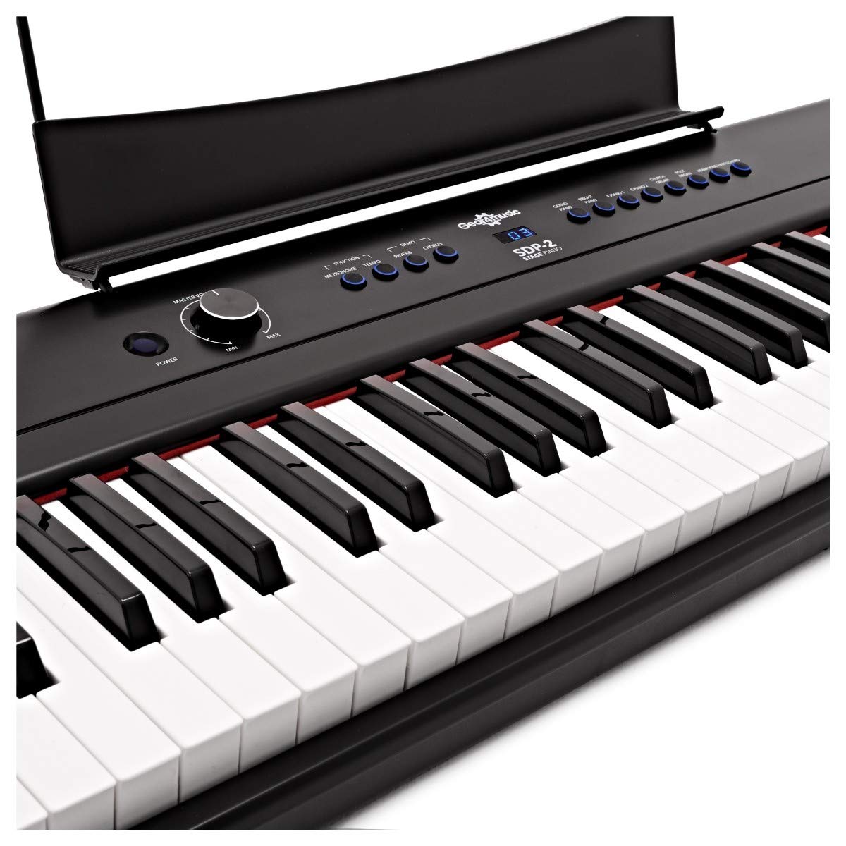 SDP-2 Pianoforte Digitale 88 Tasti Di Gear4music + Supporto e Panca Regolabile