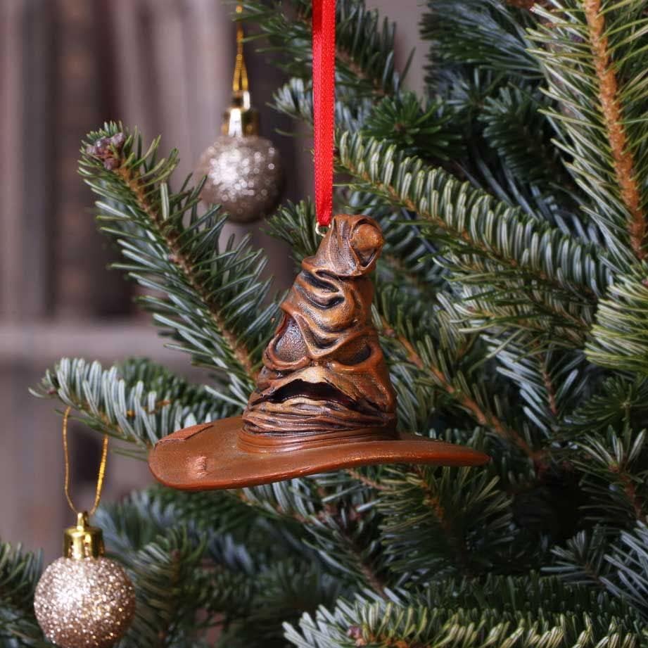 Nemesis Now Officially Licensed Harry Potter Sorting Hat Hanging Ornament, Brown, 9cm - Image 2