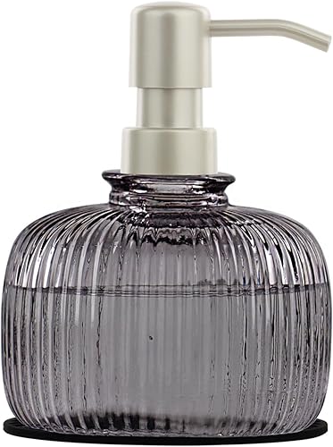 Miniatura 8 de Dispensadores de jabón de 12 onzas con alfombrilla de silicona, para cocina y baño, líquido de manos para lavado de encimera, detergente para Vidrio